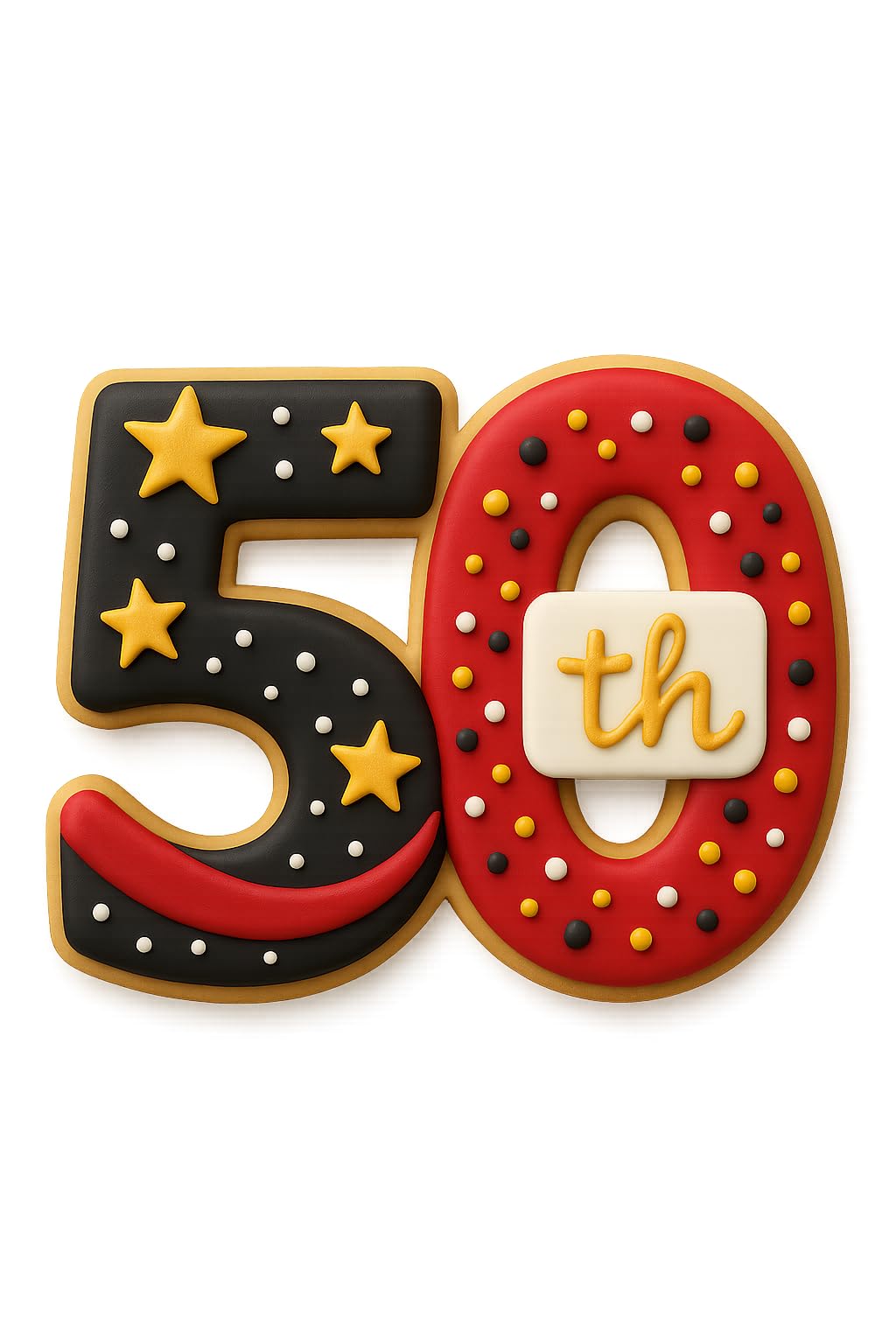 Mighty Gadget Number 50 Cookie Cutter (3x4") - Made in USA by Mighty Gadget - Perfect for 50th Birthdays and Anniversaries