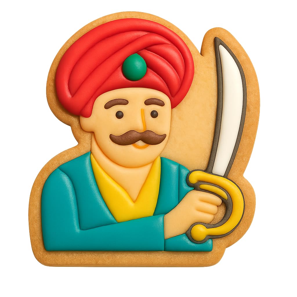 Ali Baba Holding Sword Cookie Cutter - 4x3.5" Creative Adventure Baking Fun