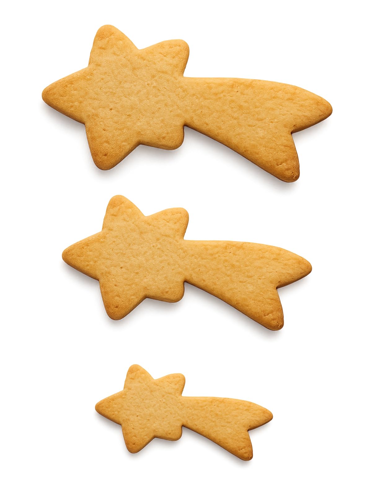 3 Sizes Shooting Star Cookie Cutter Set 4x2" 3x1.5" 2x1" Fun Cracker Made