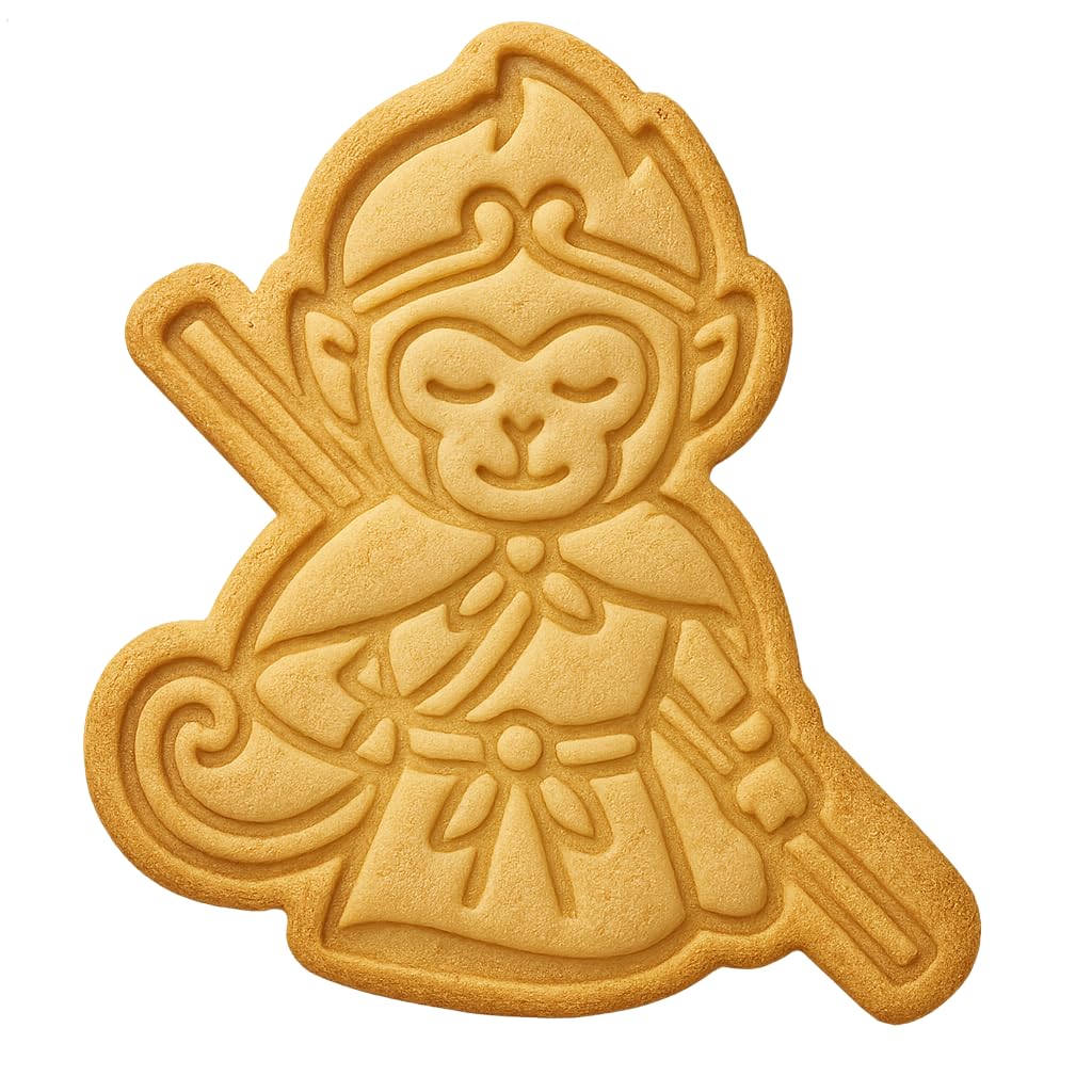 Sun Wukong Monkey King Warrior Cookie Cutter - 4x3.5" Fun Creative Baking Design