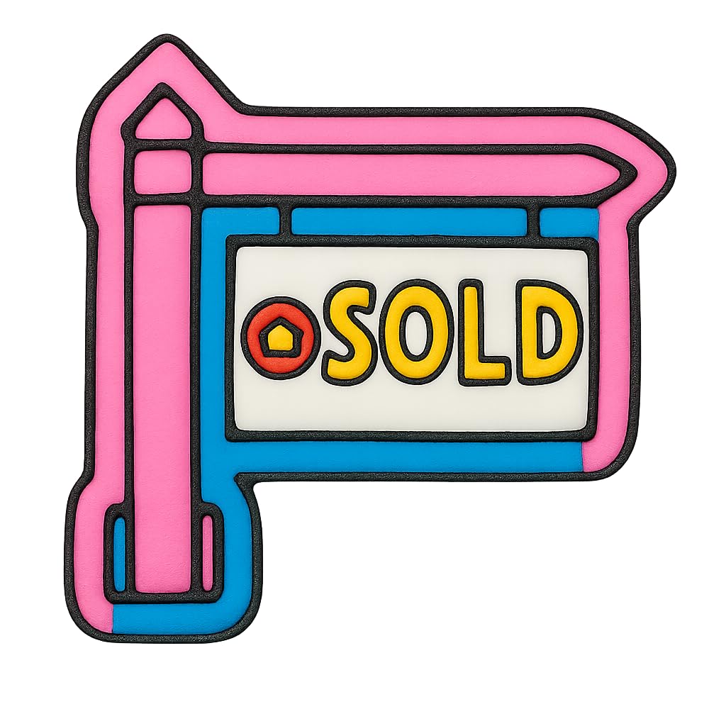 Home Sold Sign Cookie Cutter - 4x3.8" Fun Baking for New Homeowners