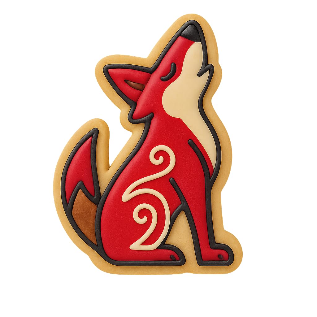 Howling Coyote Trickster Cookie Cutter - 4x2.9" Creative Party Tool