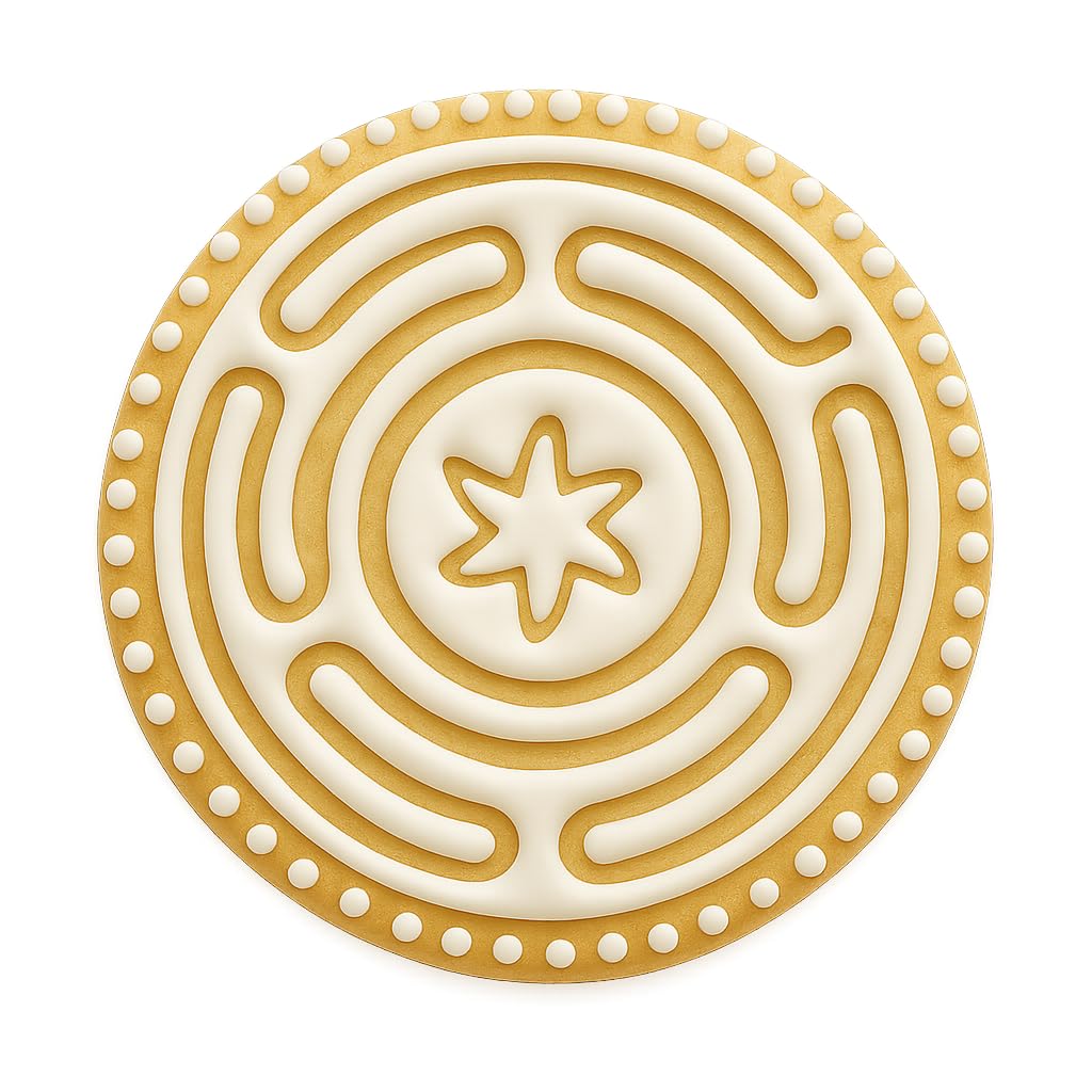 Mighty Gadget Hecate Wheel Cookie Cutter & Stamp - 4x4" Witchcraft Pagan Symbol Baking Mold (Random Color)