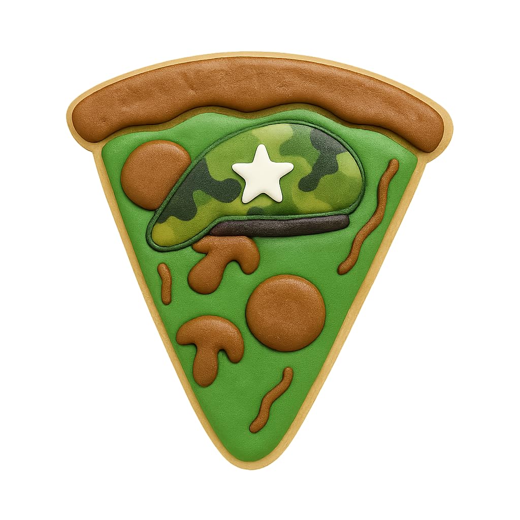 Mighty Gadget Pizza Slice Cookie Cutter & Stamp - 4x3.49" Pizza Lovers Baking Tool (Random Color)