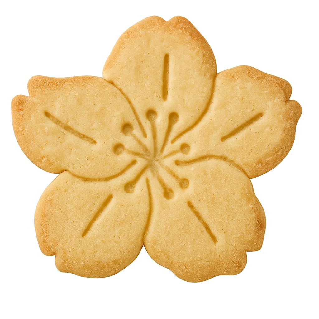Mighty Gadget Sakura Blossom Cookie Cutter & Stamp - 4x3.4" Beautiful Floral Design for Spring Baking (Random Color)