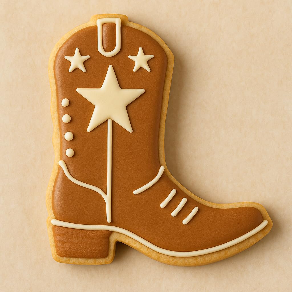 Cowboy Boot Cookie Cutter - 4.25x3.94 Inches, Western-Themed Baking Tool (Random Colors)