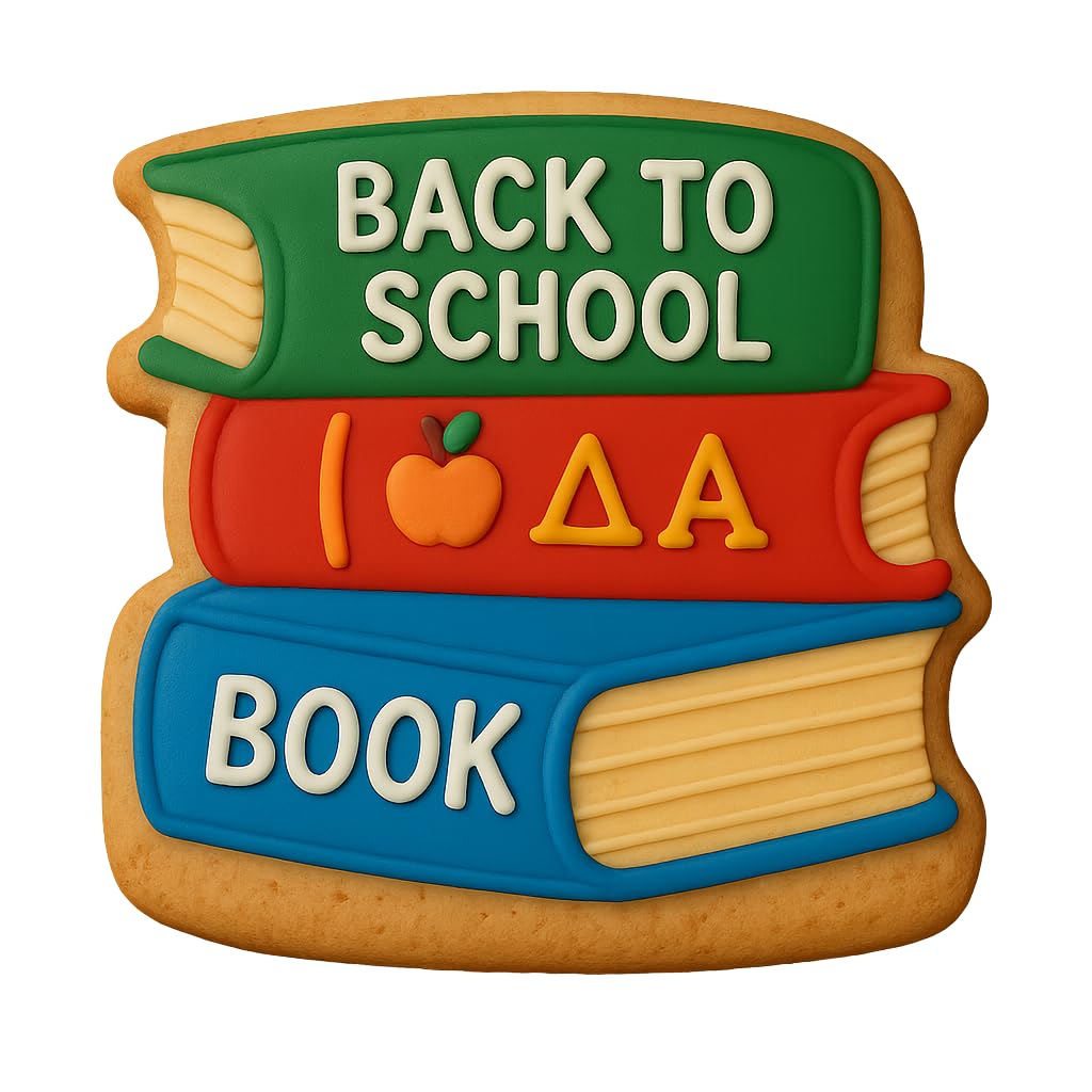 Pink Stacked Books Cookie Cutter – 3.75x3.6" Back to School Book Design for Teachers & Students (Random Color)