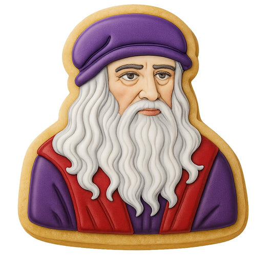 Leonardo da Vinci Cookie Cutter - 4x3.6" Premium Baking Design