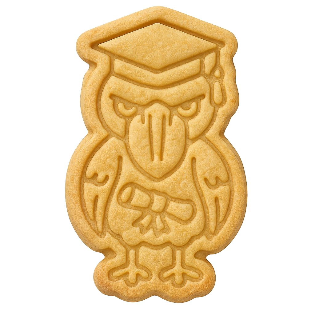 Graduation Shoebill Bird Cookie Cutter - 4x2.4" Fun Baking Design