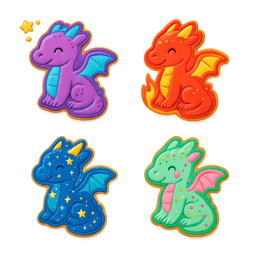Fantasy Baby Dragon Cookie Cutter - 4x3.5" Creative Kids Baking Fun