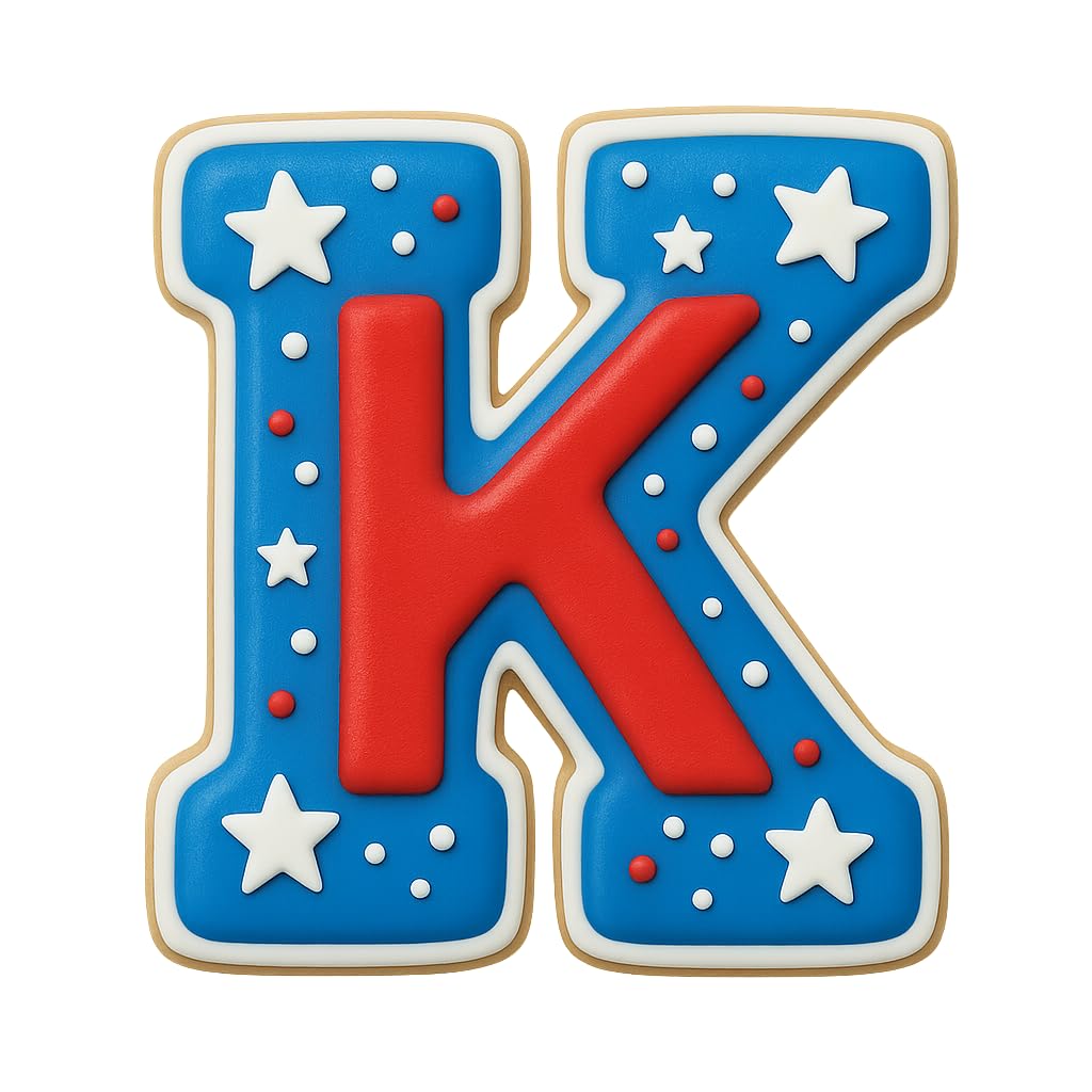 3" Varsity Letter K Cookie Cutter