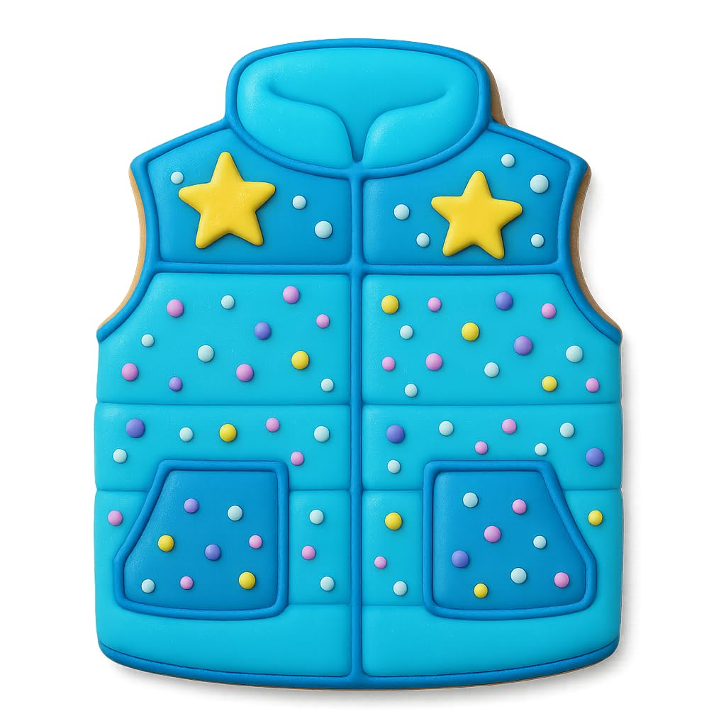 Sleeveless Puffer Vest Cookie Cutter 4x2.71" for Baking & Fondant Clay Gifts