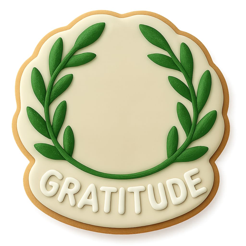 Gratitude Wreath Cookie Cutter - 4x4" Premium Kitchen Baking Design