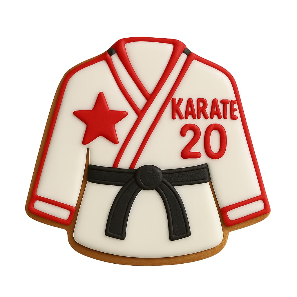 Karate Gi Cookie Cutter, 4.25x3.89", Perfect for Martial Arts-Themed Baking (Random Color)