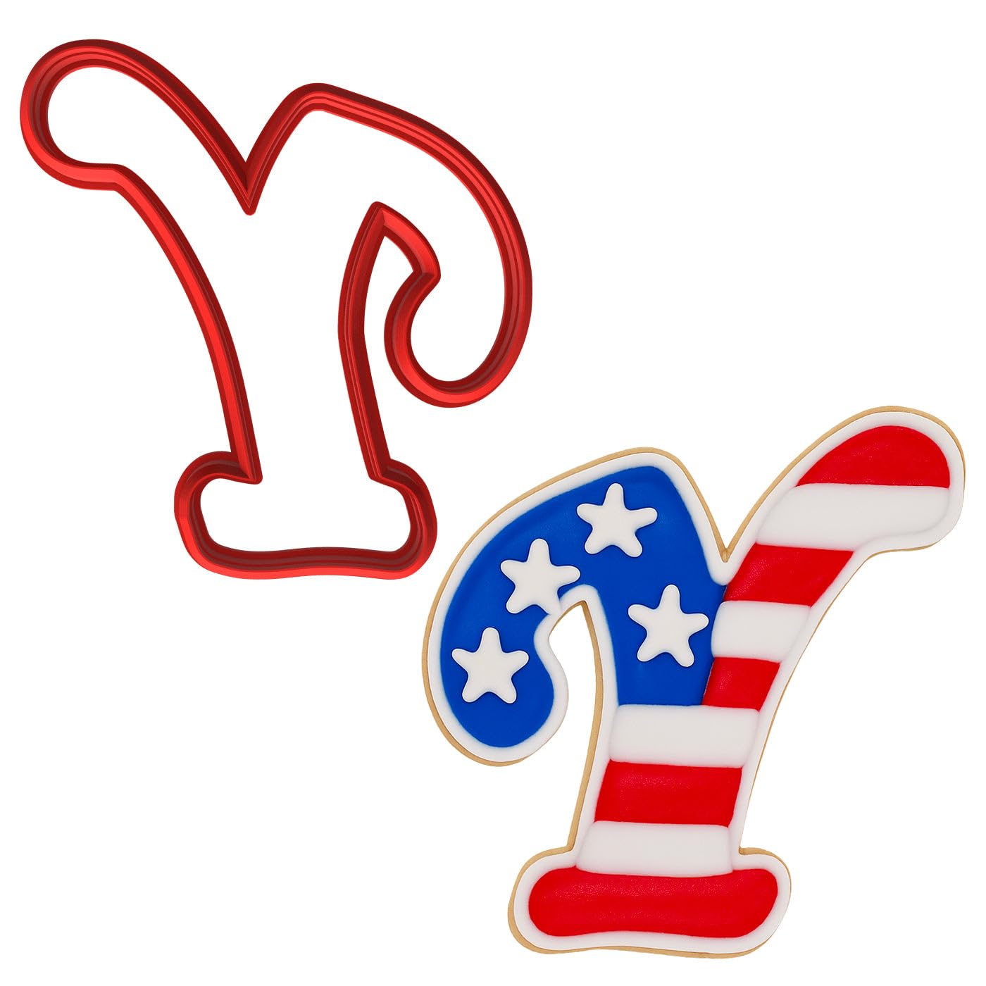Fancy Cursive Letter Cookie Cutter - 4" Tall Alphabet Baking Mold (Random Color)