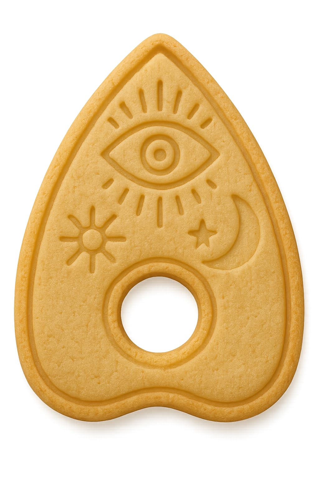 Mighty Gadget Planchette with Evil Eye Cookie Cutter & Stamp - 4x2.5" Mysterious Design for Occult Baking (Random Color)