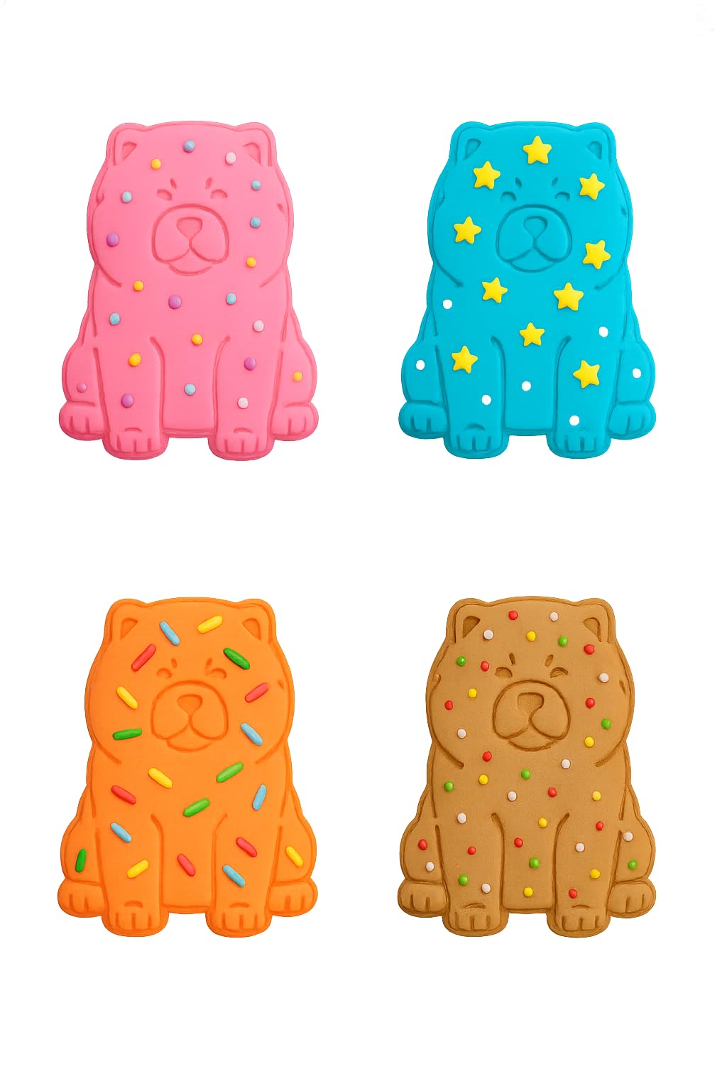 Chow Chow Dog Cookie Cutter & Stamp 4x3" for Baking Fondant Clay for Dog Lovers