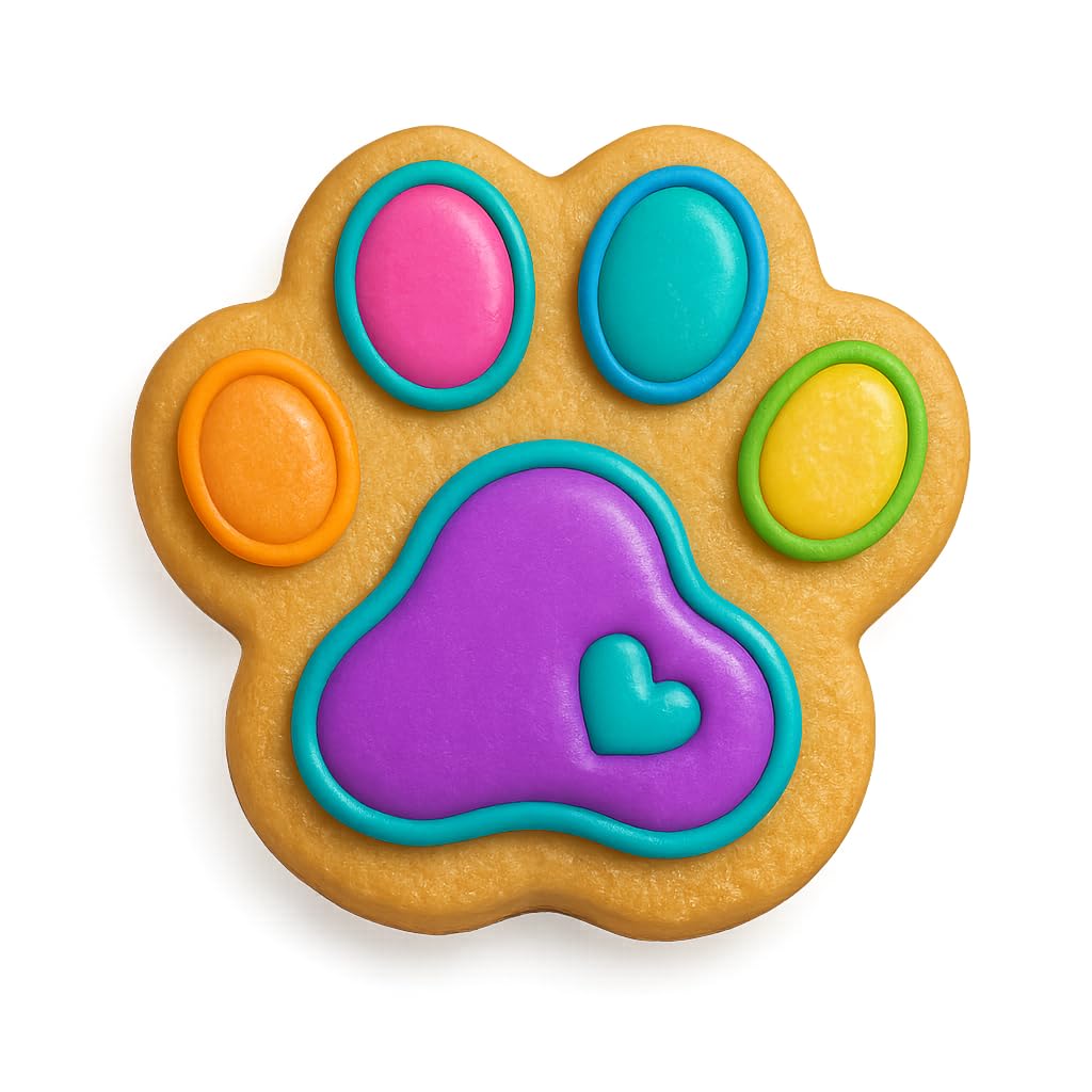 2 pack of Cute Dog Paw Cookie Cutter Combo- 2.2x2.1”, - Hand Made in the USA by Mighty Gadget