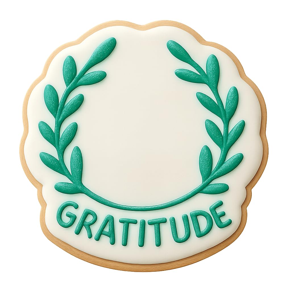 Gratitude Wreath Cookie Cutter - 4x4" Premium Kitchen Baking Design