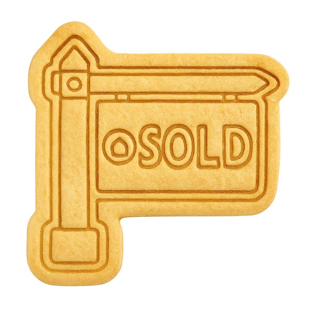 Home Sold Sign Cookie Cutter - 4x3.8" Fun Baking for New Homeowners