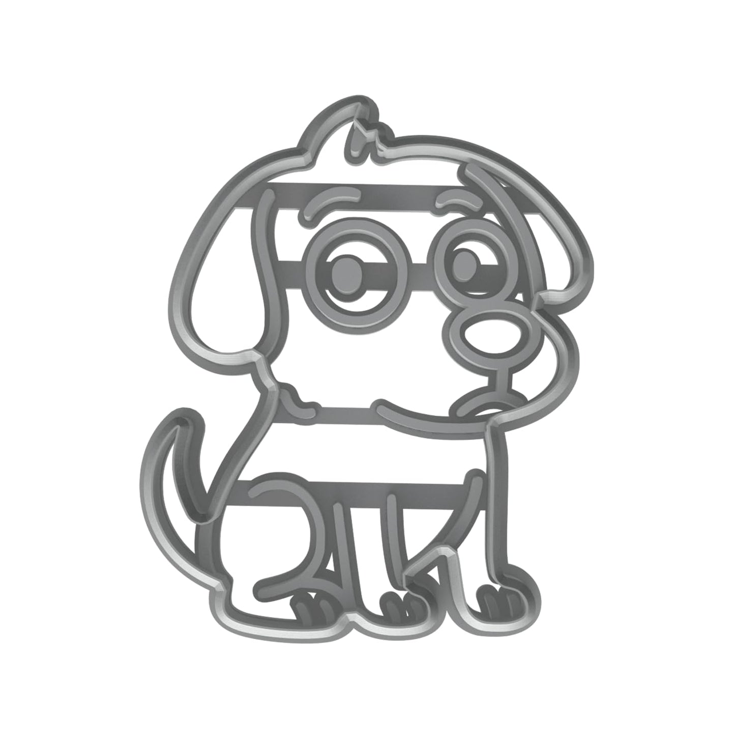 Mighty Gadget Playful Meme Dog Cookie Cutter & Stamp - 4x3.2" Perfect for Kids Baking & Pet-Themed Parties (Random Color)
