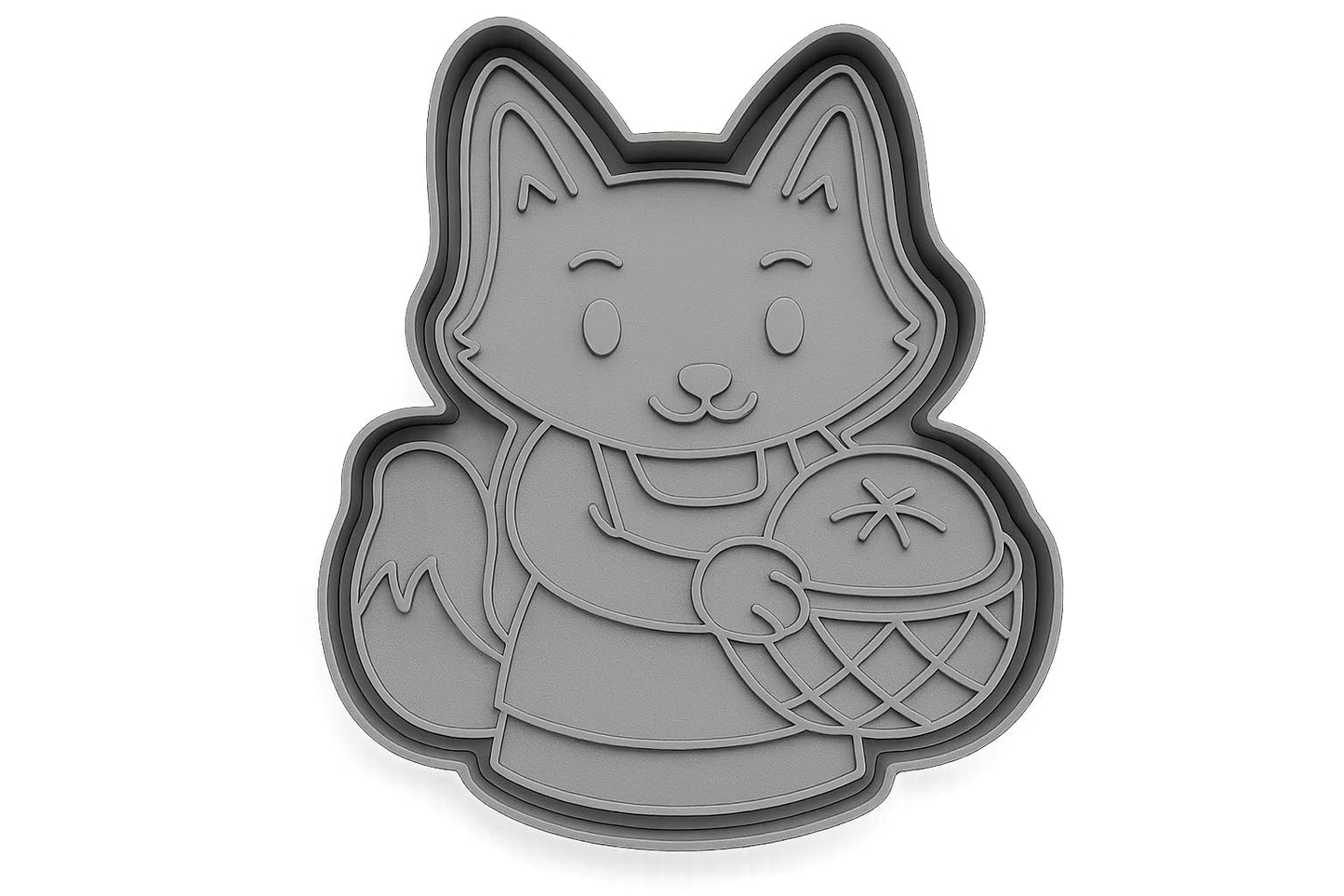 Furry Forager Fox Cookie Cutter - 4x3.5" Premium Creative Baking Tool