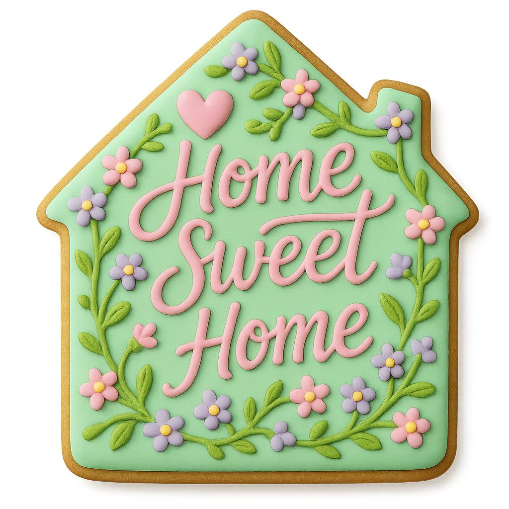 Home Sweet Home Cookie Cutter – Perfect for Housewarming and Home-Themed Baking(3.5 x 2.8 inches) - Random Color
