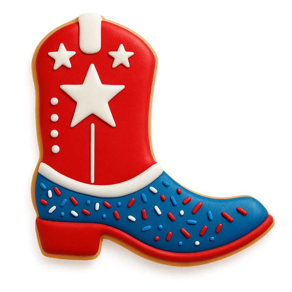 Cowboy Boot Cookie Cutter - 4.25x3.94 Inches, Western-Themed Baking Tool (Random Colors)