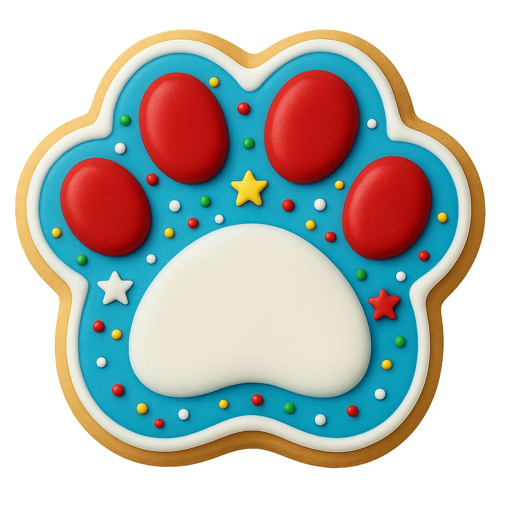 3 Pack of Adorable Dog Paw Shapes Cookie Cutter Set in 1.75”, 2.75", & 3.75" Sizes - Hand Made in the USA by Mighty Gadget