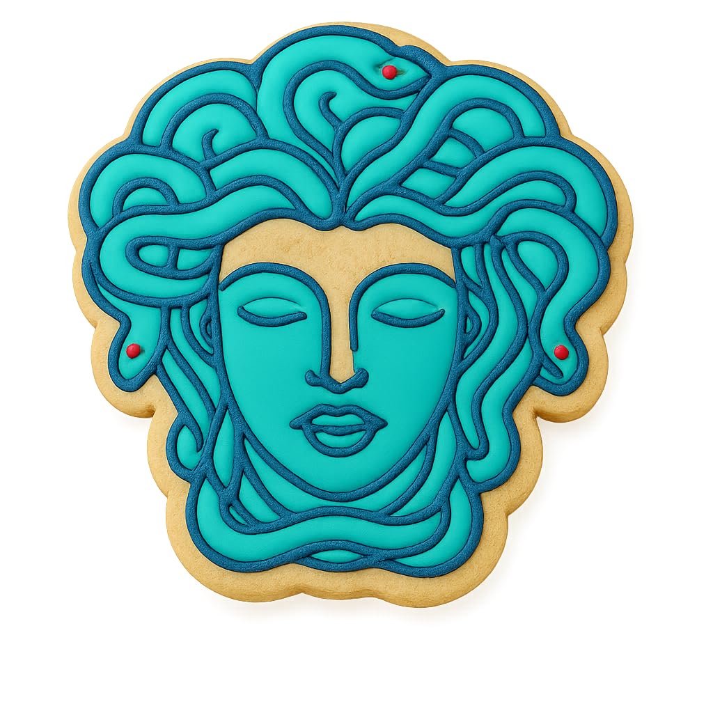 Medusa Mythology Head Cookie Cutter - 4x3.8" Premium Creative Design