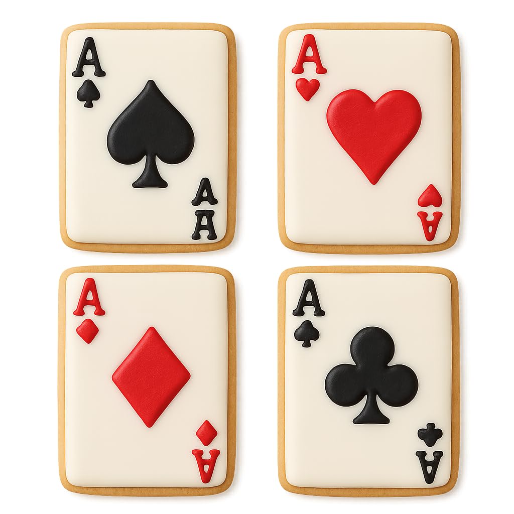 Ace of Hearts Playing Card Cookie Cutter - 4x2.6", Casino & Poker Night Baking Tool