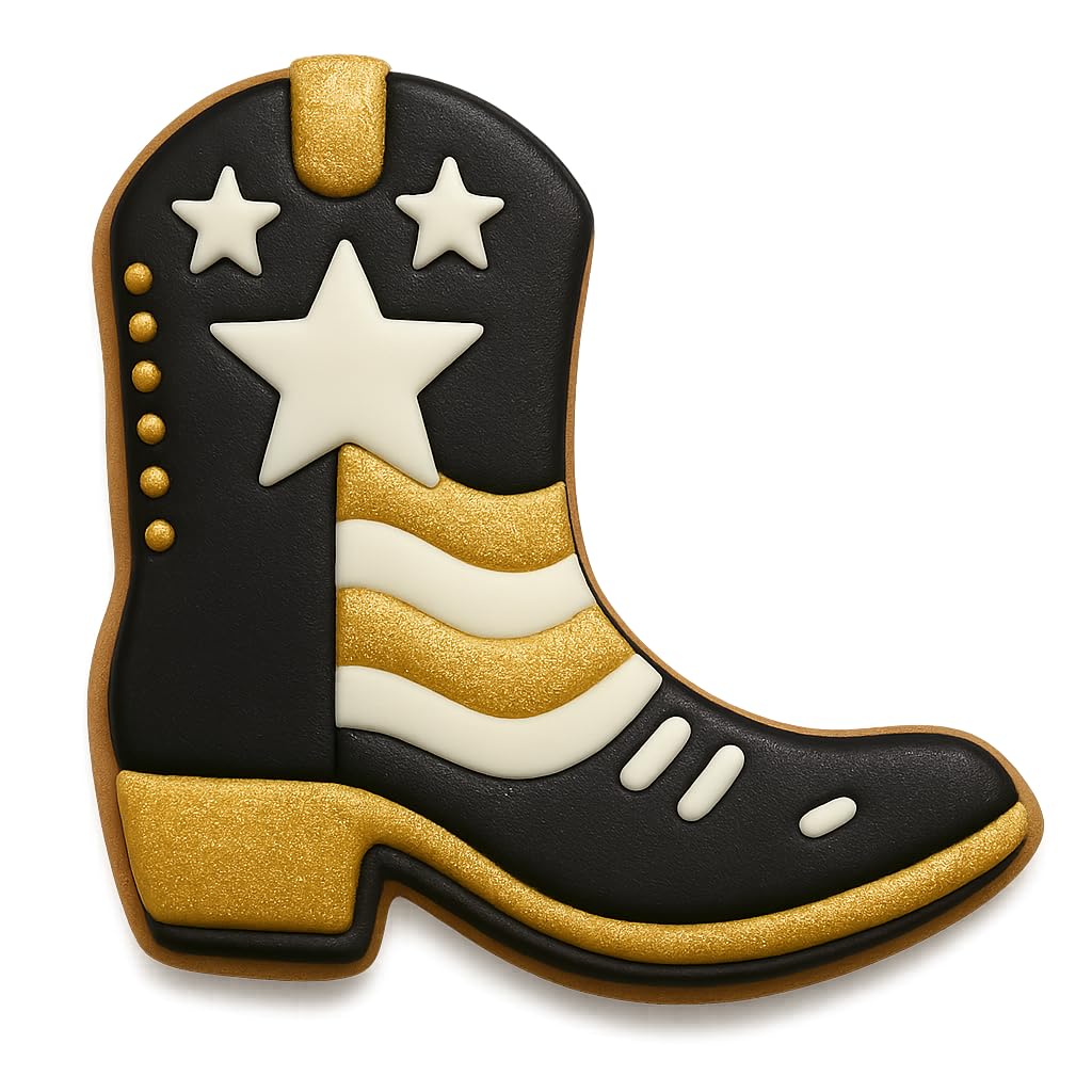 Cowboy Hat and Boot Cookie Cutter Set (4.25" Each) - Western-Themed Baking and Crafting Tool (Random Color)