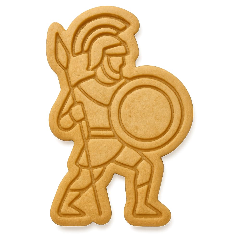 Achilles Warrior Cookie Cutter - 4x2.7" Premium Kitchen Baking Design