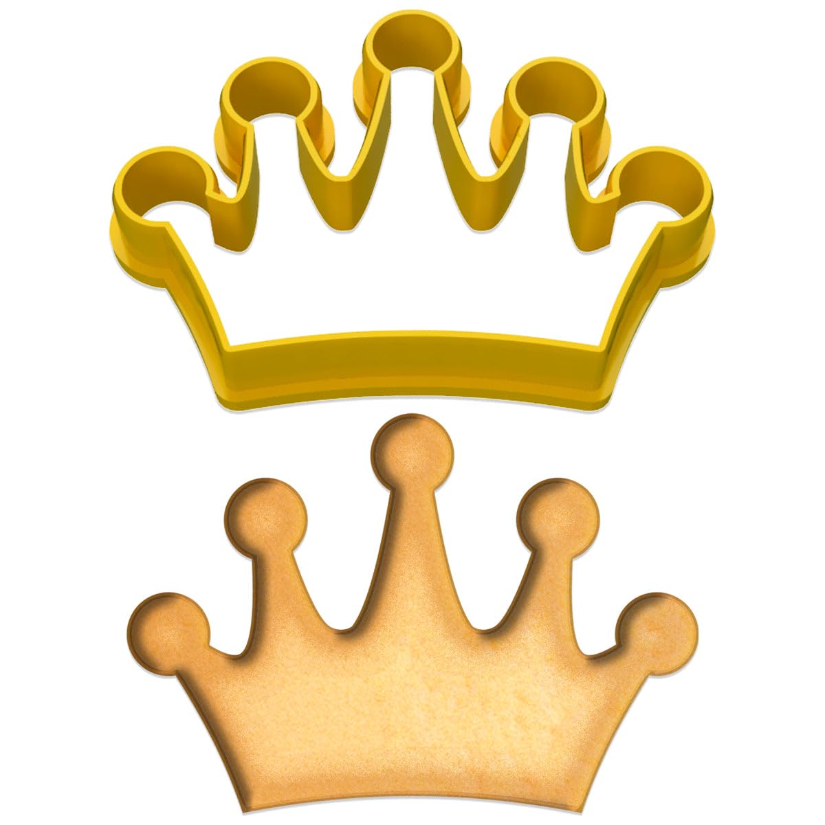 Crown Cookie Cutter (4x2.8") - Perfect for Royal-Themed Desserts, Fondant, and Crafts