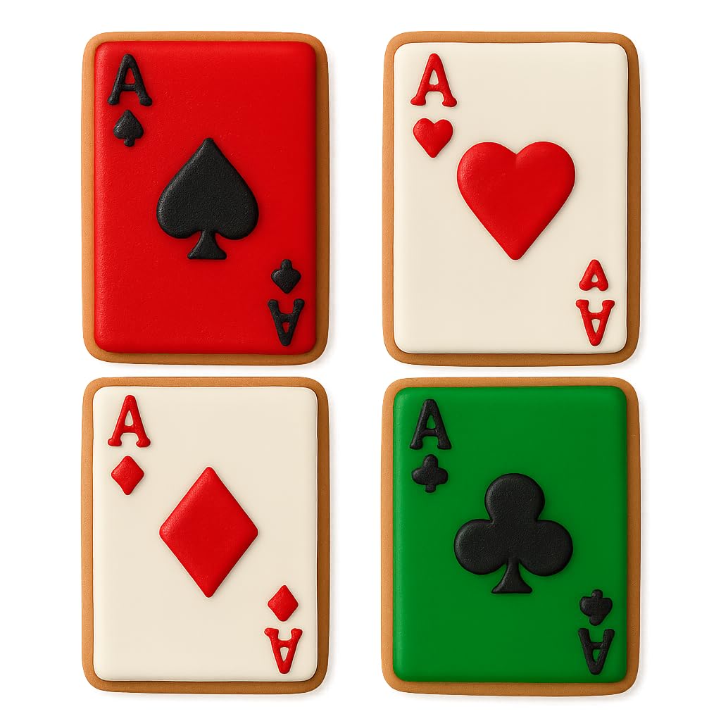 Ace of Spades Playing Card Cookie Cutter - 4x2.6", Poker-Themed Baking Tool