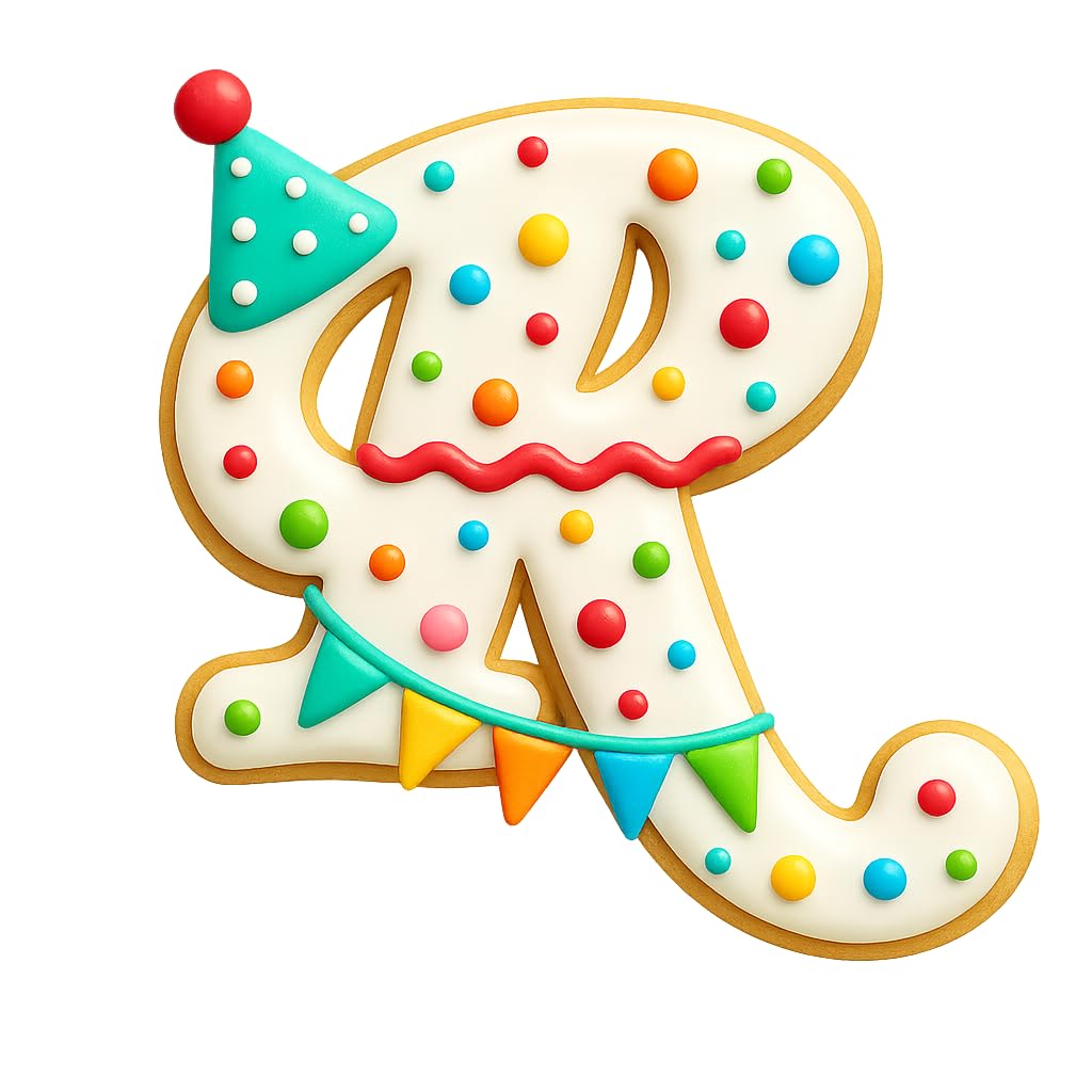 Fancy Cursive Letter Cookie Cutter - 4" Tall Alphabet Baking Mold (Random Color)