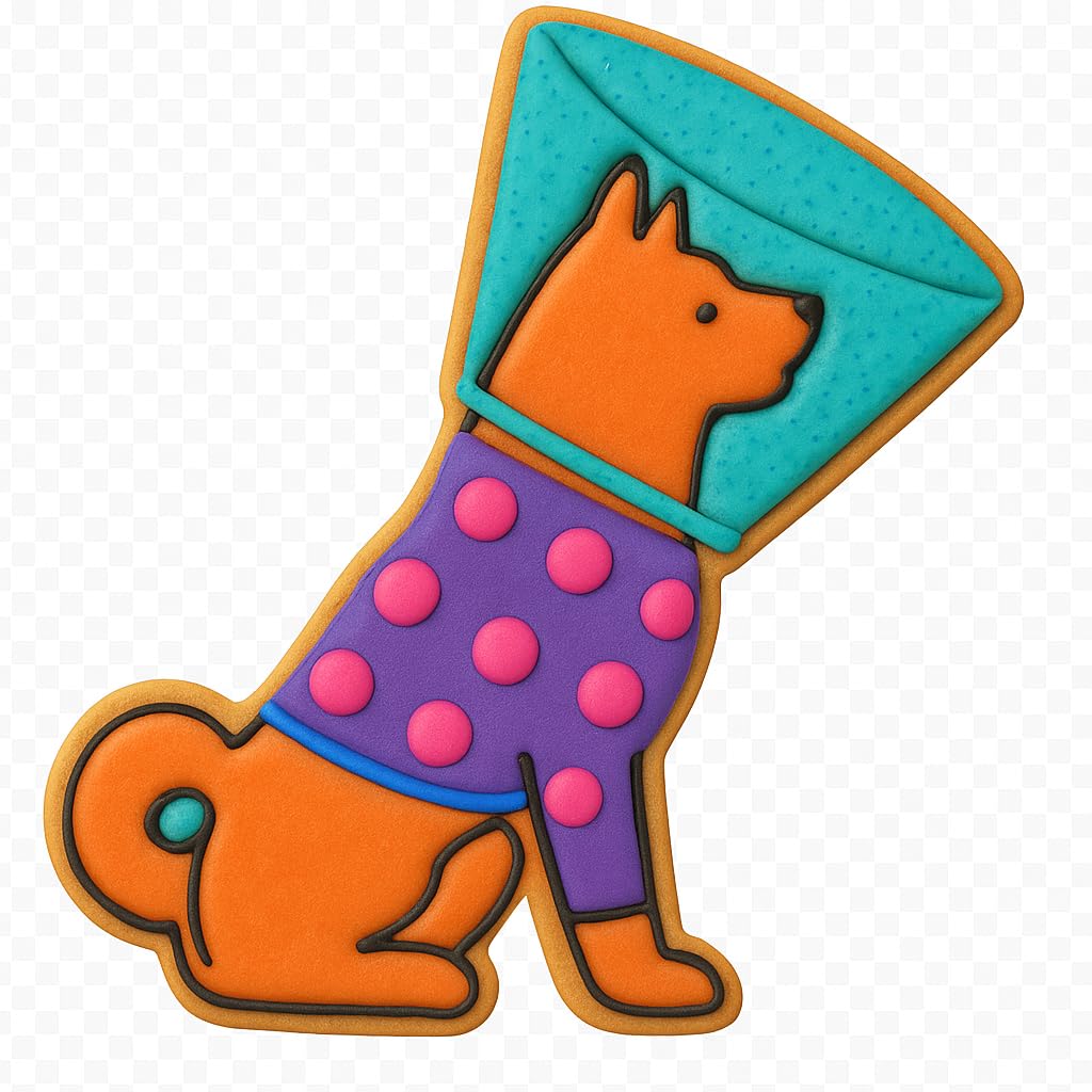 Cone of Shame Dog Cookie Cutter - 4x3.67 Inches, Hilarious Veterinary-Themed Baking Mold