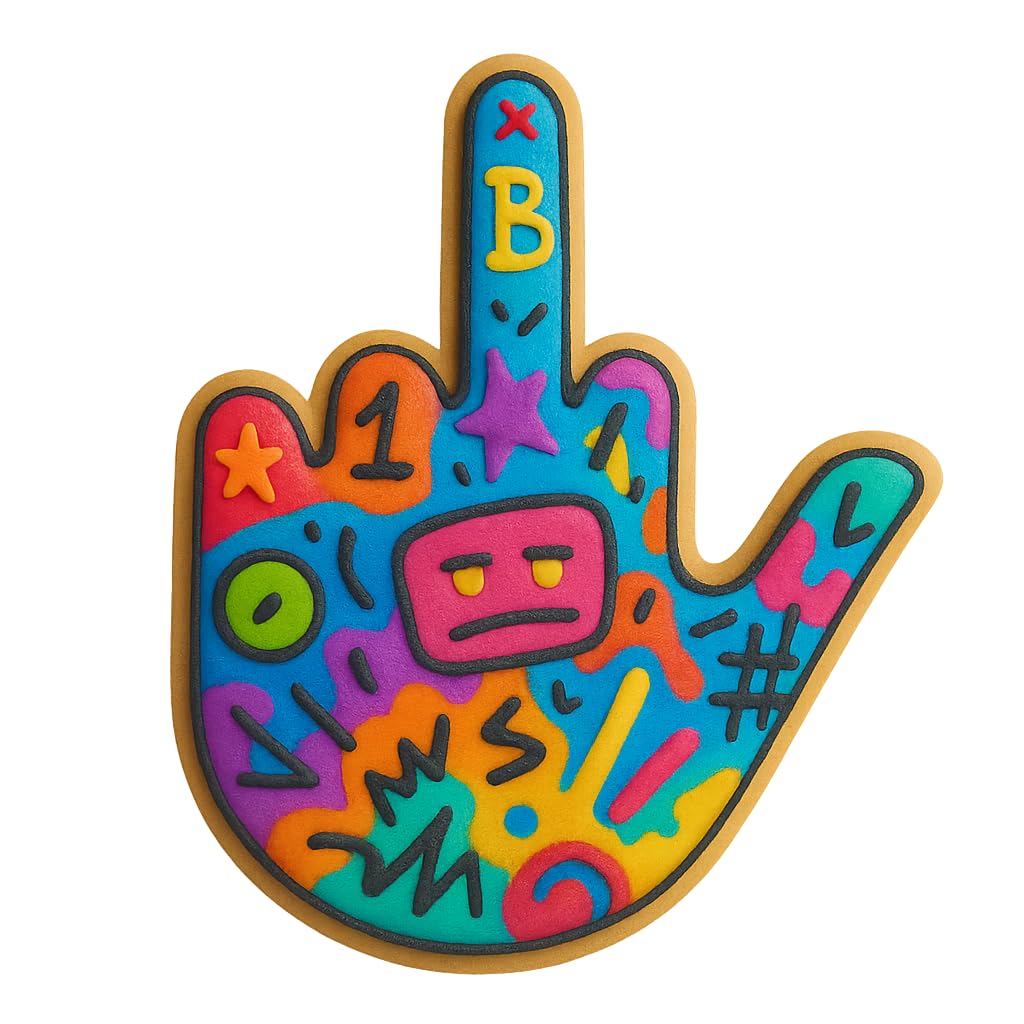 Middle Finger Cookie Cutter (4 inches)