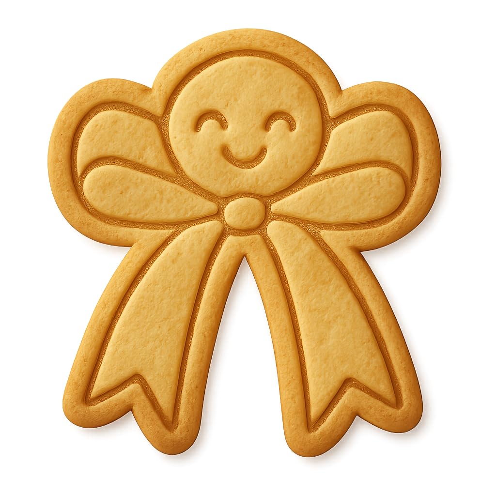 Joyful Ribbon Cookie Cutter - 4x3.5" Fun Baking Design