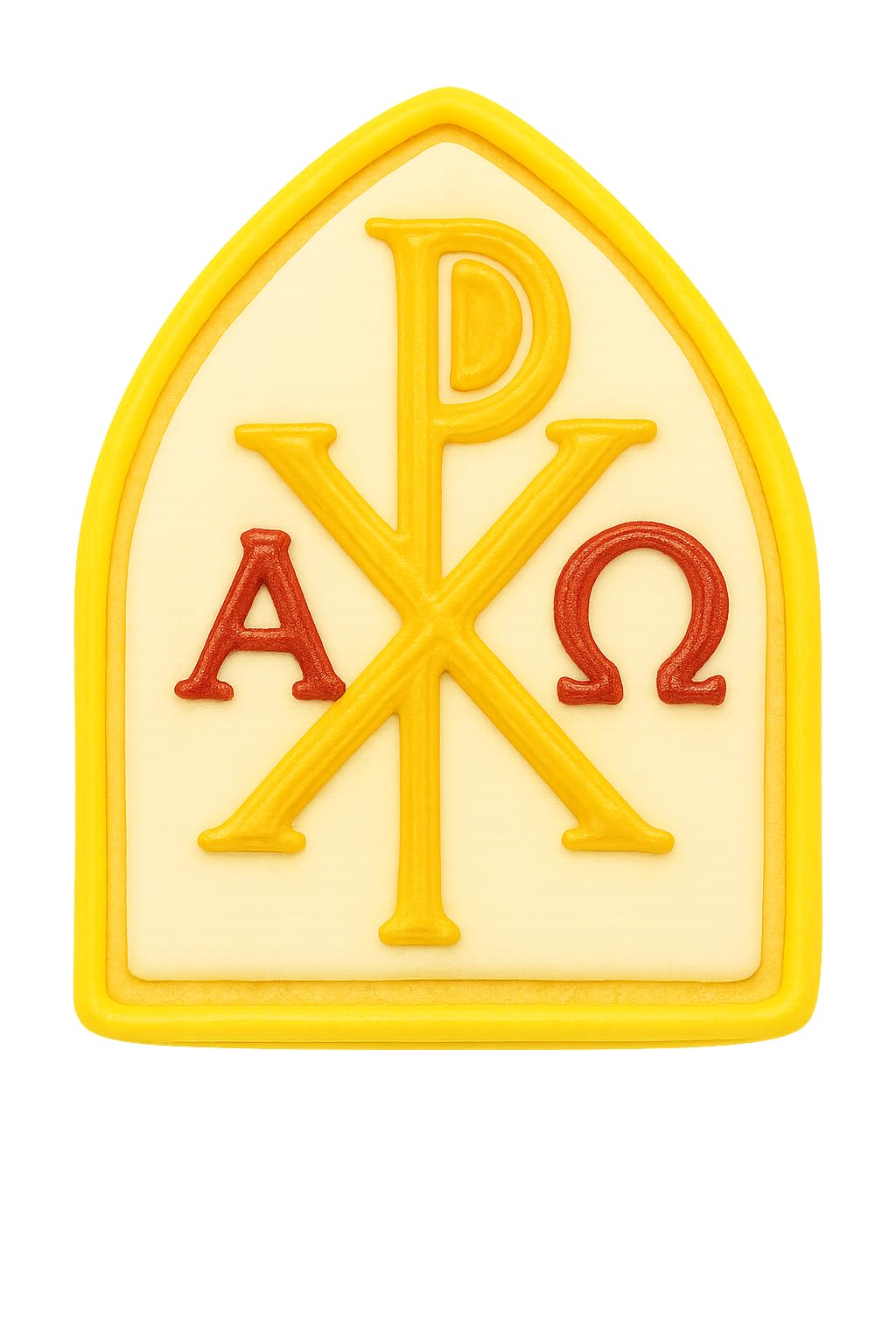 Chi-Rho Alpha Omega Cookie Cutter Style 2 - 4x3" Religious Baking Design