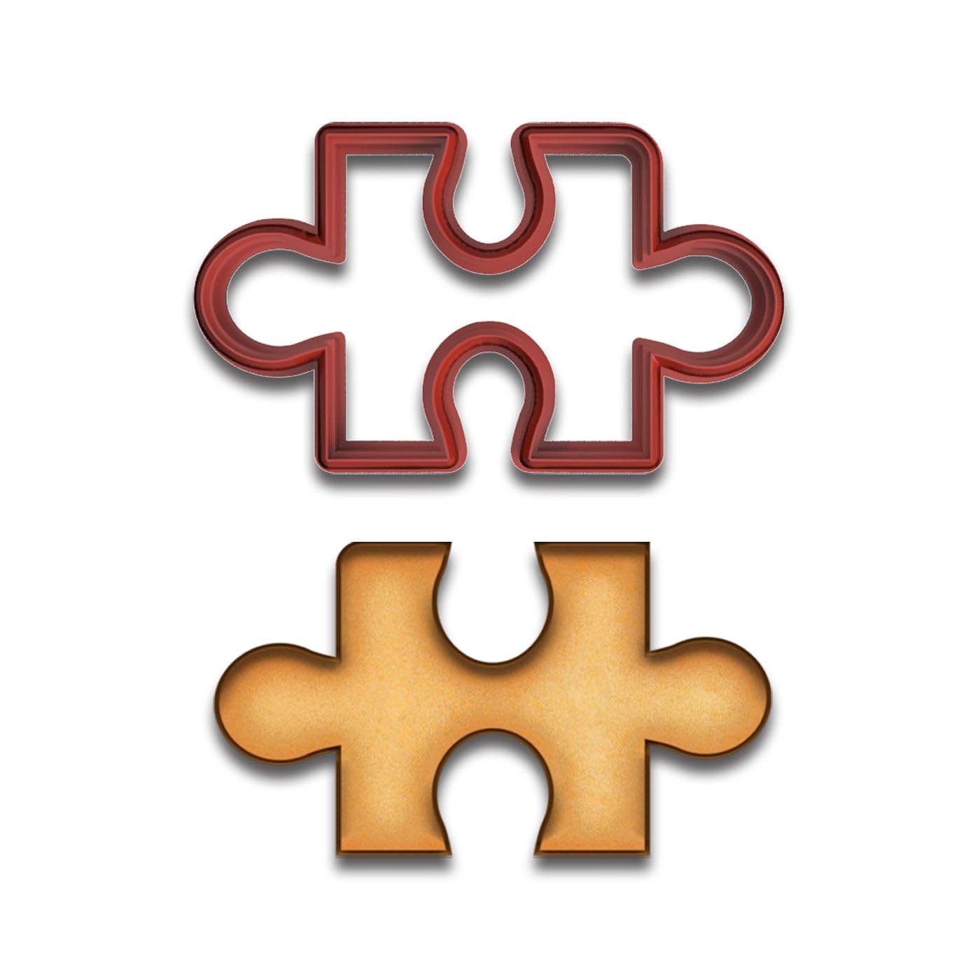 Jigsaw Puzzle Cookie Cutter (4", Style 2) - Unique Baking Mold for Puzzle Lovers (Random Color)