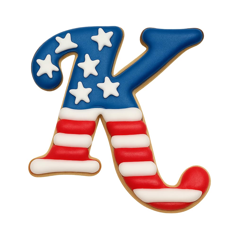 Fancy Cursive Letter Cookie Cutter - 4" Tall Alphabet Baking Mold (Random Color)