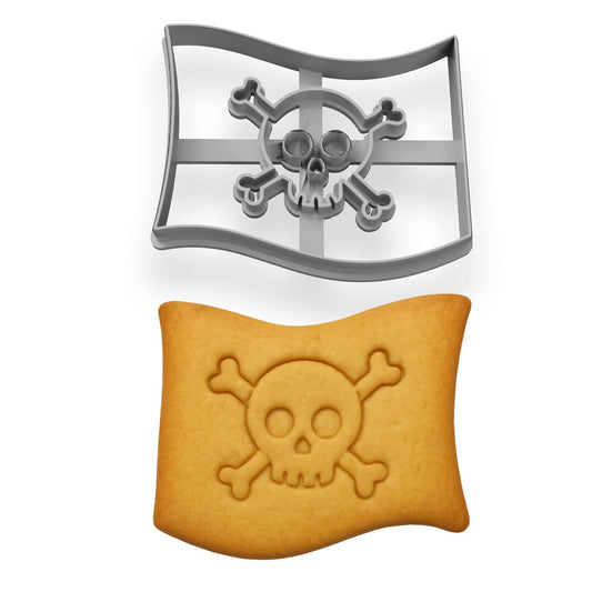 Pirate Flag Cookie Cutter 4x3.38" for Baking Fondant Clay Gifts Kitchen