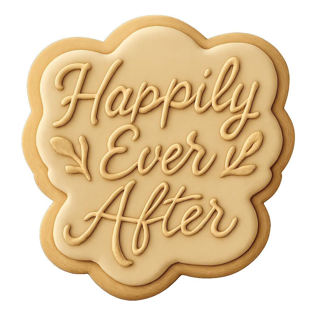 Happily Ever After Cookie Cutter 4x4" Premium Wedding Kitchen Tool