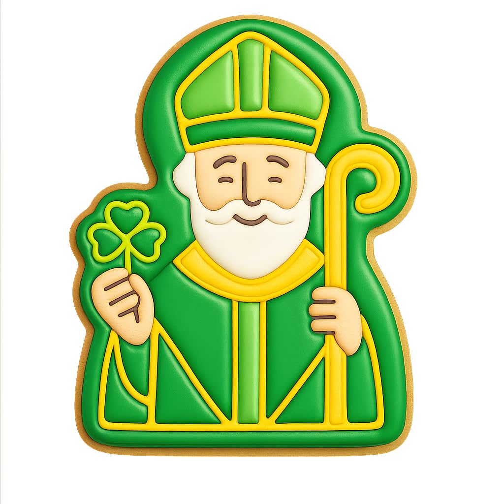 Irish Saint Patrick Cookie Cutter - 4x3.1" Premium Kitchen Tool