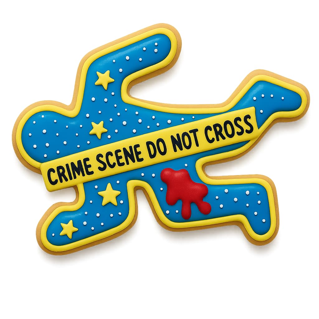 Crime Scene Body Outline Cookie Cutter, Style 2 (4x3") - Perfect for Mystery or Halloween-Themed Baking and Crafts