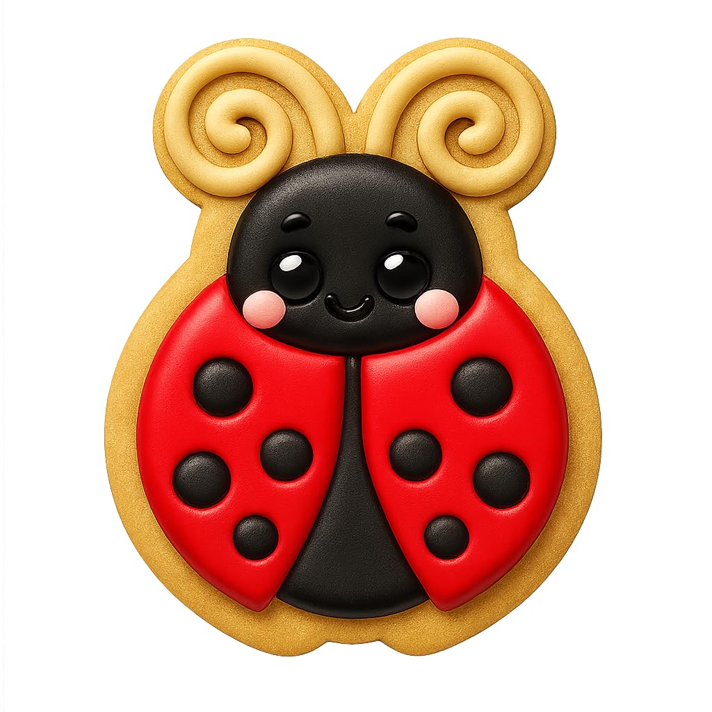 Kawaii Beetle Bug Cookie Cutter - 4x2.96" Fun Baking Design Kit