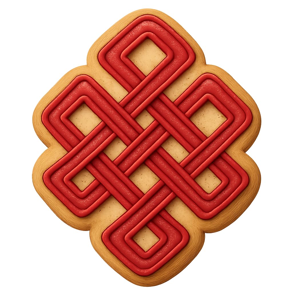 Eternal Knot Cookie Cutter - 4x3.4" Premium Kitchen Baking Design