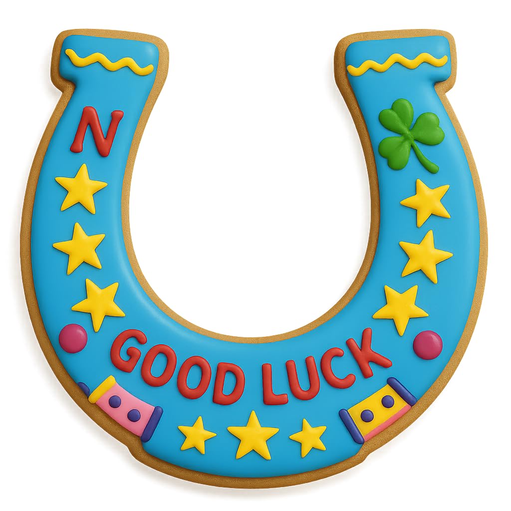 Horseshoe Cookie Cutter & Stamp Set (4x4") - Lucky Baking Tool for Western and Rustic Themes