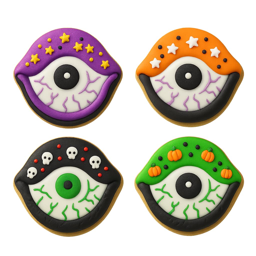 Mighty Gadget Evil Eye Cookie Cutter & Stamp - 4x3.5" Protective Design for Spiritual Baking (Random Color)
